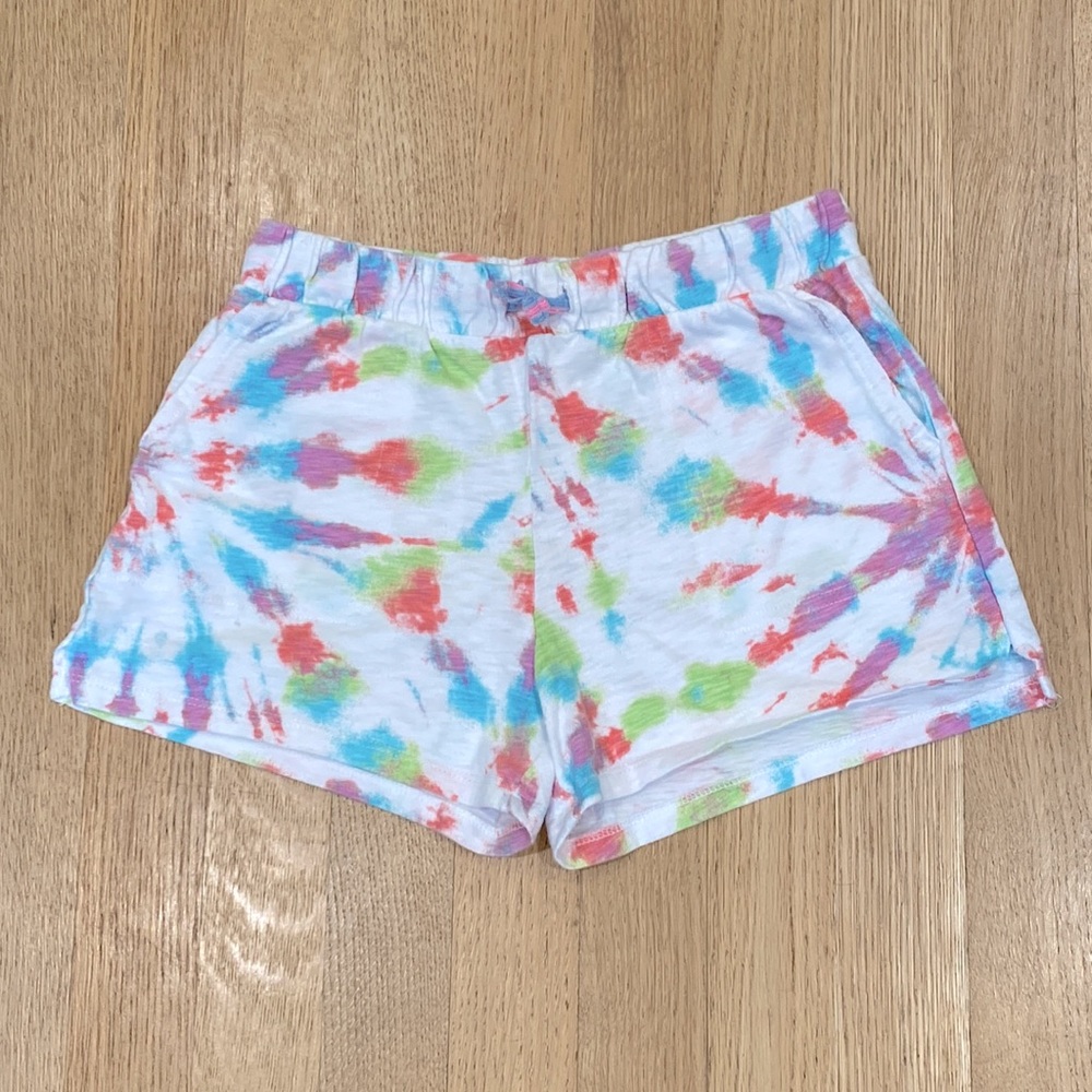 Crewcuts Girls Printed Short 8 Faded Neon Tie Dye with Pockets